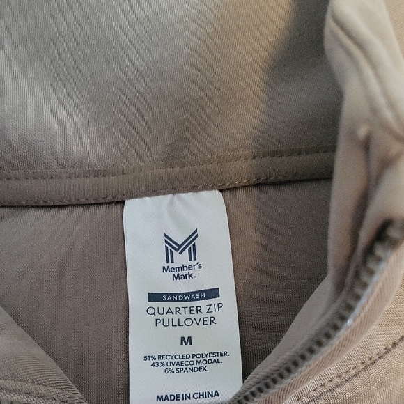 Women's Taupe Half-Zip Sweater - Picture 2 of 6